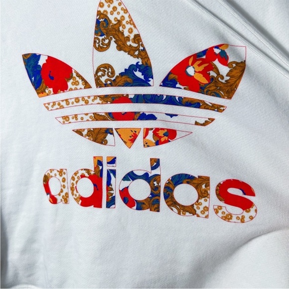 Adidas x Her Womens Cropped Boxy Hoodie Sz S - White - Picture 5 of 9
